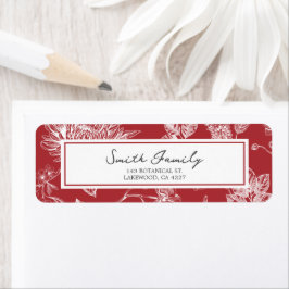 Botanical Christmas Return Address Label