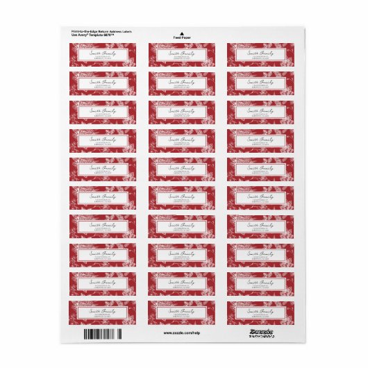 Botanical Christmas Return Address Label (Vorne)