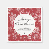 Botanical Christmas Serviette (Vorderseite)