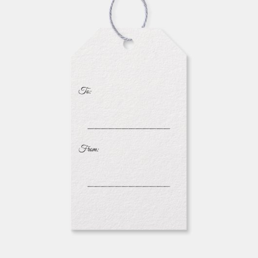 Botanical Christmas Wreath Modern Script Geschenkanhänger (Rückseite)