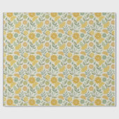 Botanical Citrus Slice Garden  Geschenkpapier (Flach)