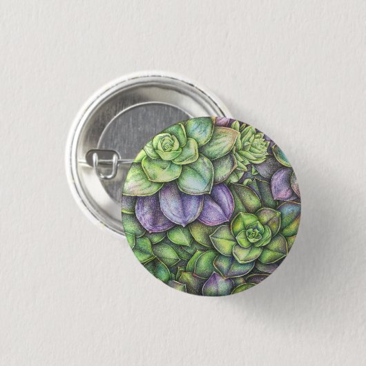 Botanical Colorful Illustration Button (Vorne & Hinten)