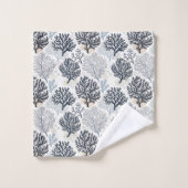 Botanical Coral Ocean Vibes Badhandtuch Set (Waschlappen)