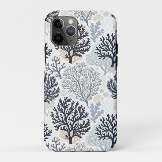 Botanical Coral Ocean Vibes Case-Mate iPhone Hülle (Rückseite)