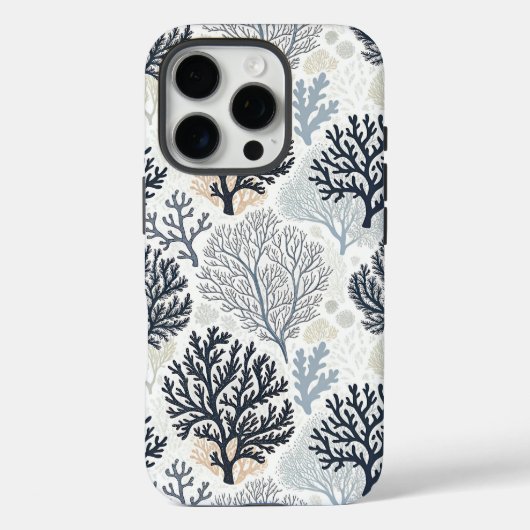 Botanical Coral Ocean Vibes Case-Mate iPhone Hülle (Rückseite)