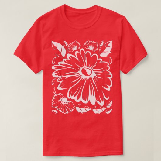 Botanical Daisies Gardener Floral Nature Daisy Flo T-Shirt (Design vorne)