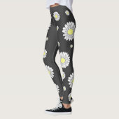 Botanical Daisy Blume Black Leggings (Links)