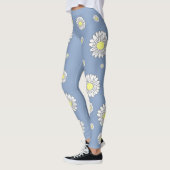 Botanical Daisy Blume Blue Leggings (Links)