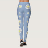Botanical Daisy Blume Blue Leggings (Rückseite)