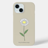 Botanical Daisy Blume Brown Case-Mate iPhone Hülle (Rückseite)