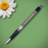 Botanical Daisy Blume Grau Kugelschreiber