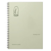 Botanical Dark Academia Minimalist Garden Reader G Notizblock (Vorderseite)