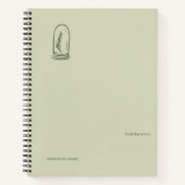 Botanical Dark Academia Minimalist Garden Reader G Notizblock (Vorderseite)