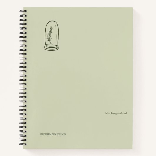 Botanical Dark Academia Minimalist Garden Reader G Notizblock (Vorderseite)