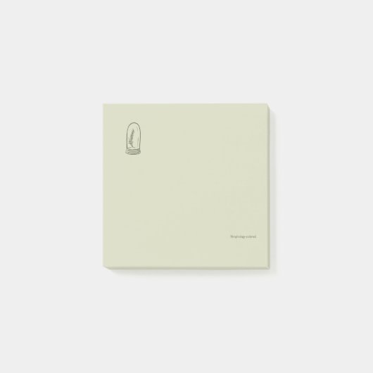 Botanical Dark Academia Minimalist Garden Reader G Post-it Klebezettel (Vorderseite)