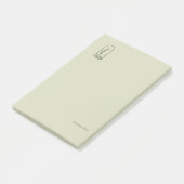 Botanical Dark Academia Minimalist Garden Reader G Post-it Klebezettel (angewinkelt)