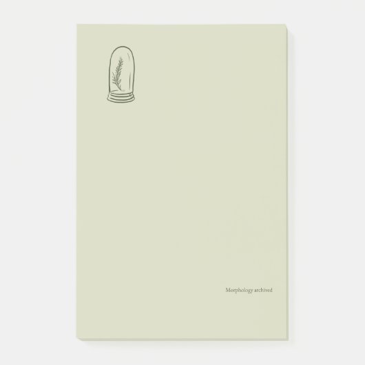 Botanical Dark Academia Minimalist Garden Reader G Post-it Klebezettel (Vorderseite)