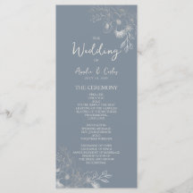 Botanical Dusty Blue Wedding