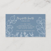 Botanical Dusty Minimalistisch Visitenkarte (Rückseite)