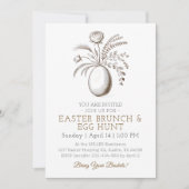 Botanical Easter Brunch Egg Hunt Invitation Einladung (Vorderseite)