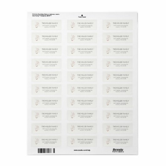 Botanical Easter Personalized Return Address Label (Vorne)