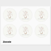 Botanical Easter Personalized Round Sticker (Blatt)