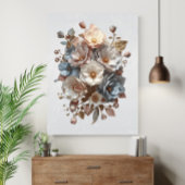 Botanical Elegant 3D Floral Art Leinwanddruck