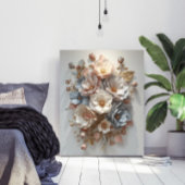 Botanical Elegant 3D Floral Art Poster