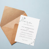 Botanical Elegant Wedding Invitation Einladung
