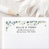 Botanical Eucalyptus Branch Return Address Label | (Insitu)
