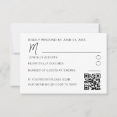 Botanical Eucalyptus Wedding RSVP Card (Rückseite)