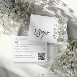 Botanical Eucalyptus Wedding RSVP Card