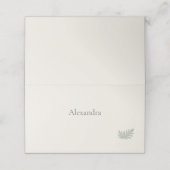 Botanical Evergreen Dinner Party  Platzkarte (Außenseite Aufgefaltet)
