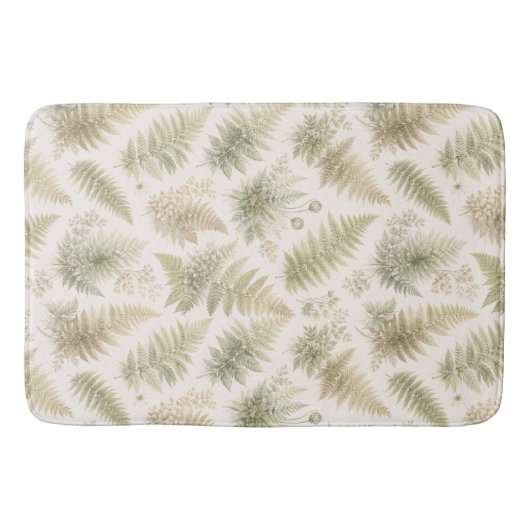 Botanical Fern Pattern Badematte (Vorderseite)