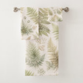 Botanical Fern Pattern Badhandtuch Set (Insitu)