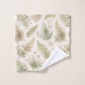 Botanical Fern Pattern Badhandtuch Set (Waschlappen)