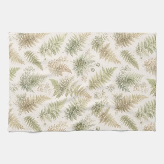 Botanical Fern Pattern Geschirrtuch (Horizontal)