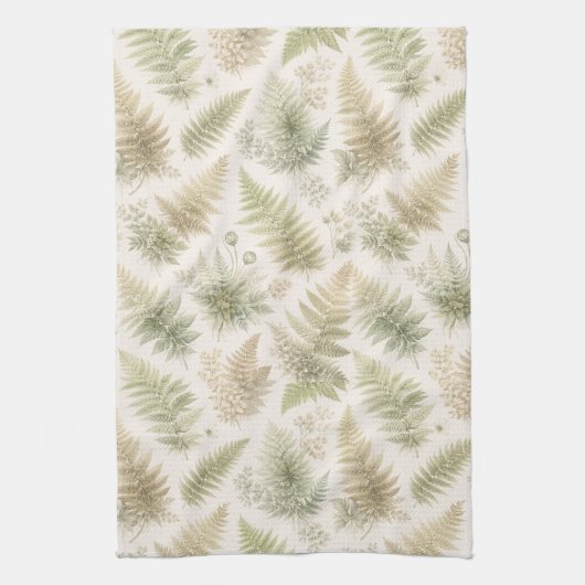Botanical Fern Pattern Geschirrtuch (Vertikal)