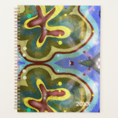 Botanical floral abstract illustration planner Planer (Vorderseite)