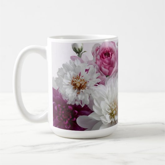 Botanical Floral Artwork on Coffee Cup – Elegant N Kaffeetasse (Links)