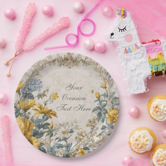 Botanical Floral Design Pappteller (Party)