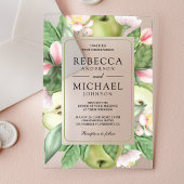 Botanical Floral Green Apple Orchard Wedding Acryleinladungen