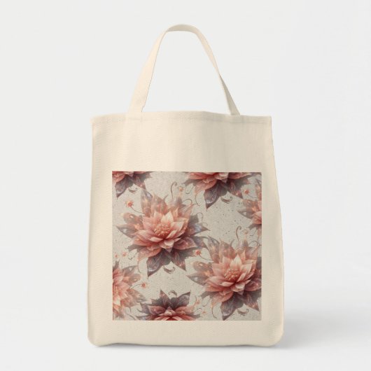 Botanical Floral Grocery Tote – Eco Friendly bag Tragetasche (Vorne)