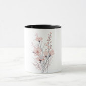 Botanical Floral Illustration | Minimal Nature Aes Tasse (Zentrum)