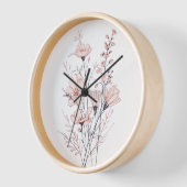 Botanical Floral Illustration | Minimal Nature Aes Uhr (Winkel)