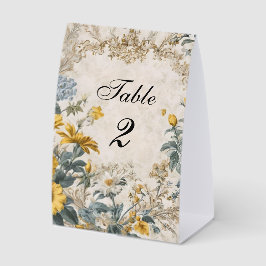 Botanical Floral Table Number Tischaufsteller