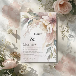 Botanical Floral Wedding Invitation Einladung