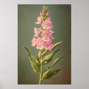 Botanical Flower Illustration Elegant Floral Desig Poster