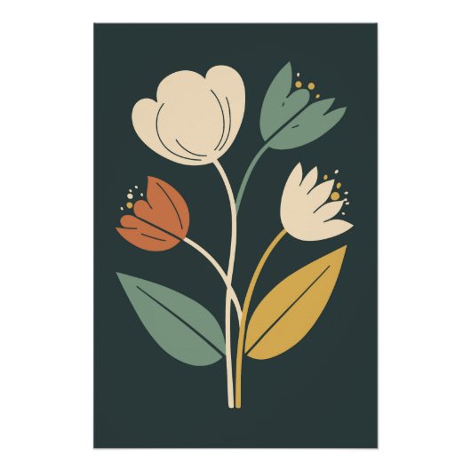 Botanical Flower Nr. 11 Poster (Vorderseite)
