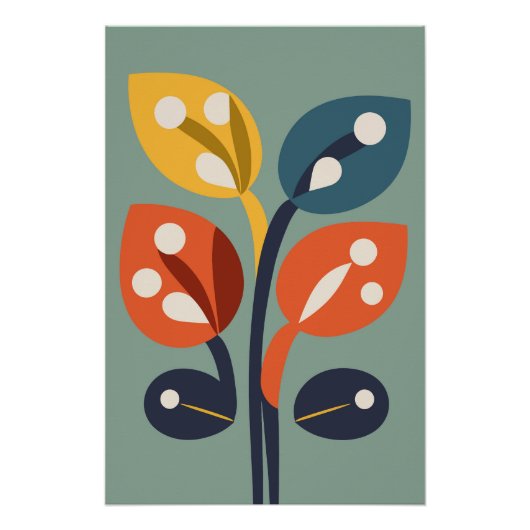 Botanical Flower -Nr. 4 Poster (Vorderseite)